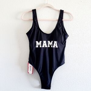 Pat Pat MAMA One Piece Swimsuit NWT Black Small
